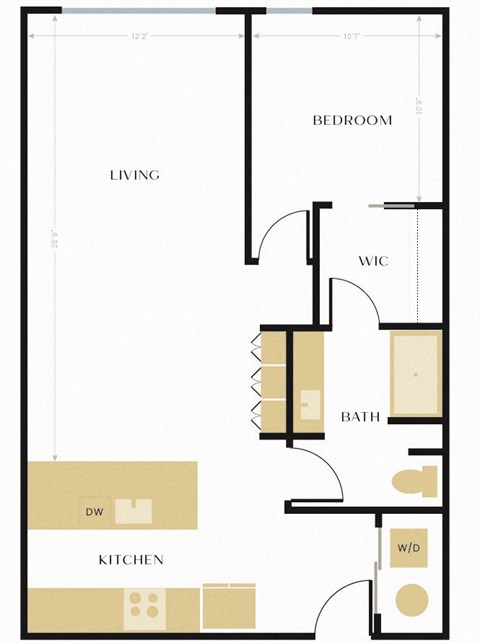 a floor plan of a bedroom apartment